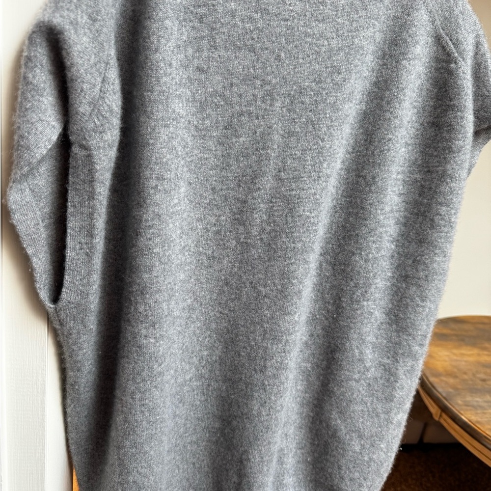 Nordstrom Grey Cashmere V-Neck Sweater Vest - Picture 6 of 6